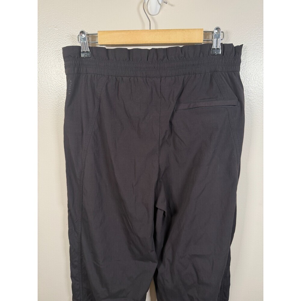 Athleta High Rise Trekkie Parachute Pant Size 10 Black Hiking Trail Ripstop - Picture 10 of 13
